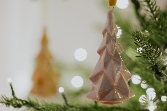 Moon River Faceted Tree Ornament With Velvet Tie