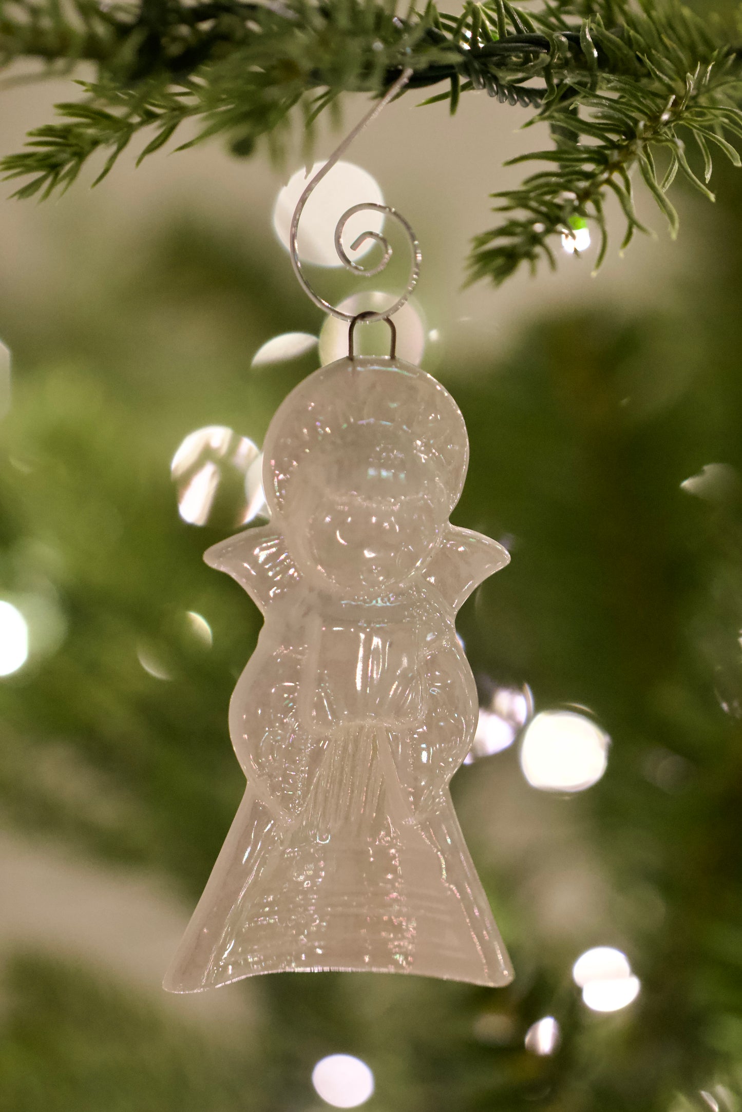 Vintage Ceramic Angel Ornament Heirloom Halo Finish