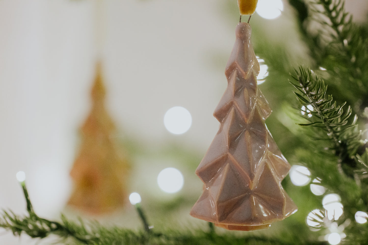 Moon River Faceted Tree Ornament With Velvet Tie