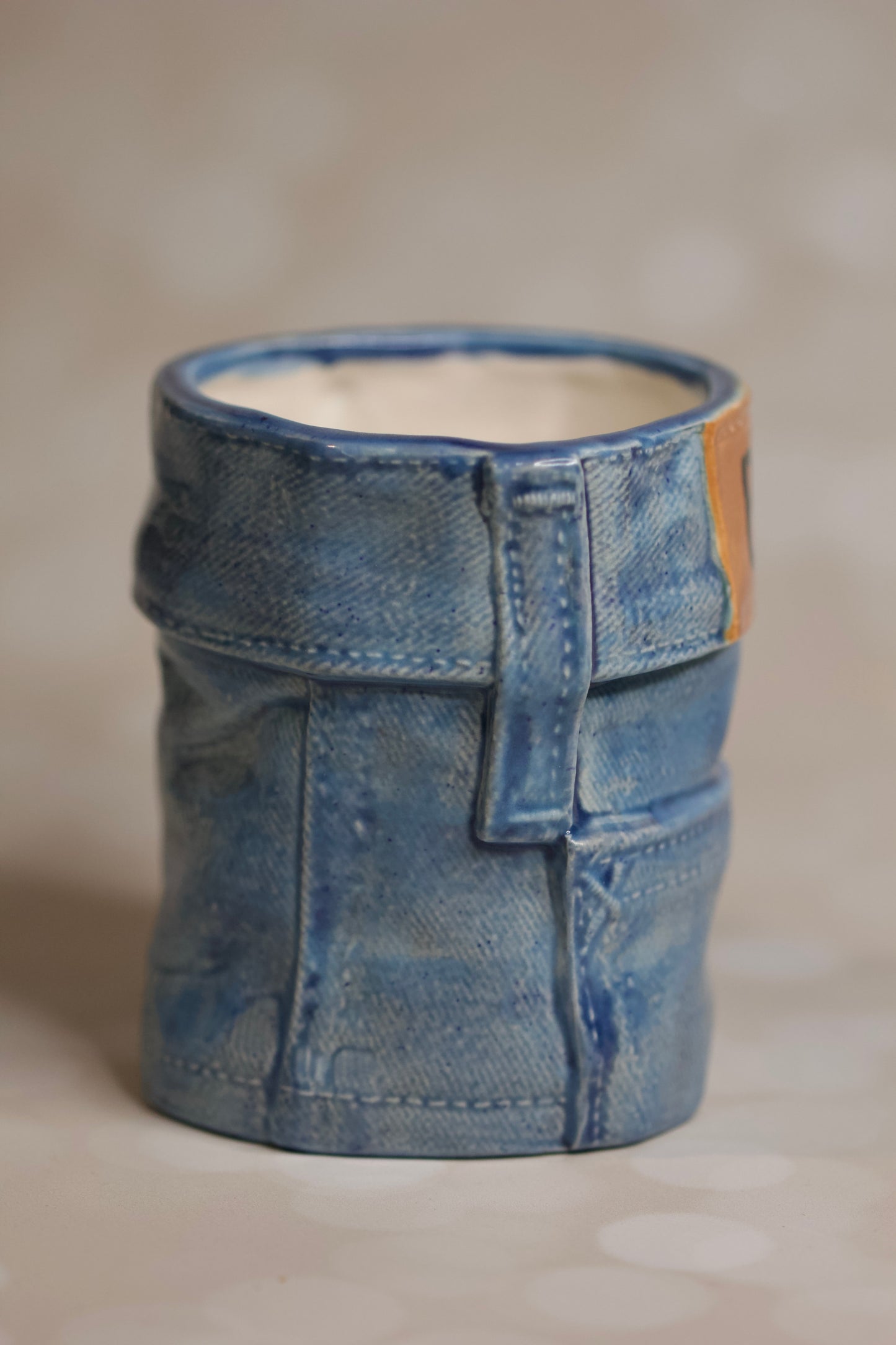 Handmade Jean Mug Ceramic Denim Coffee Mug