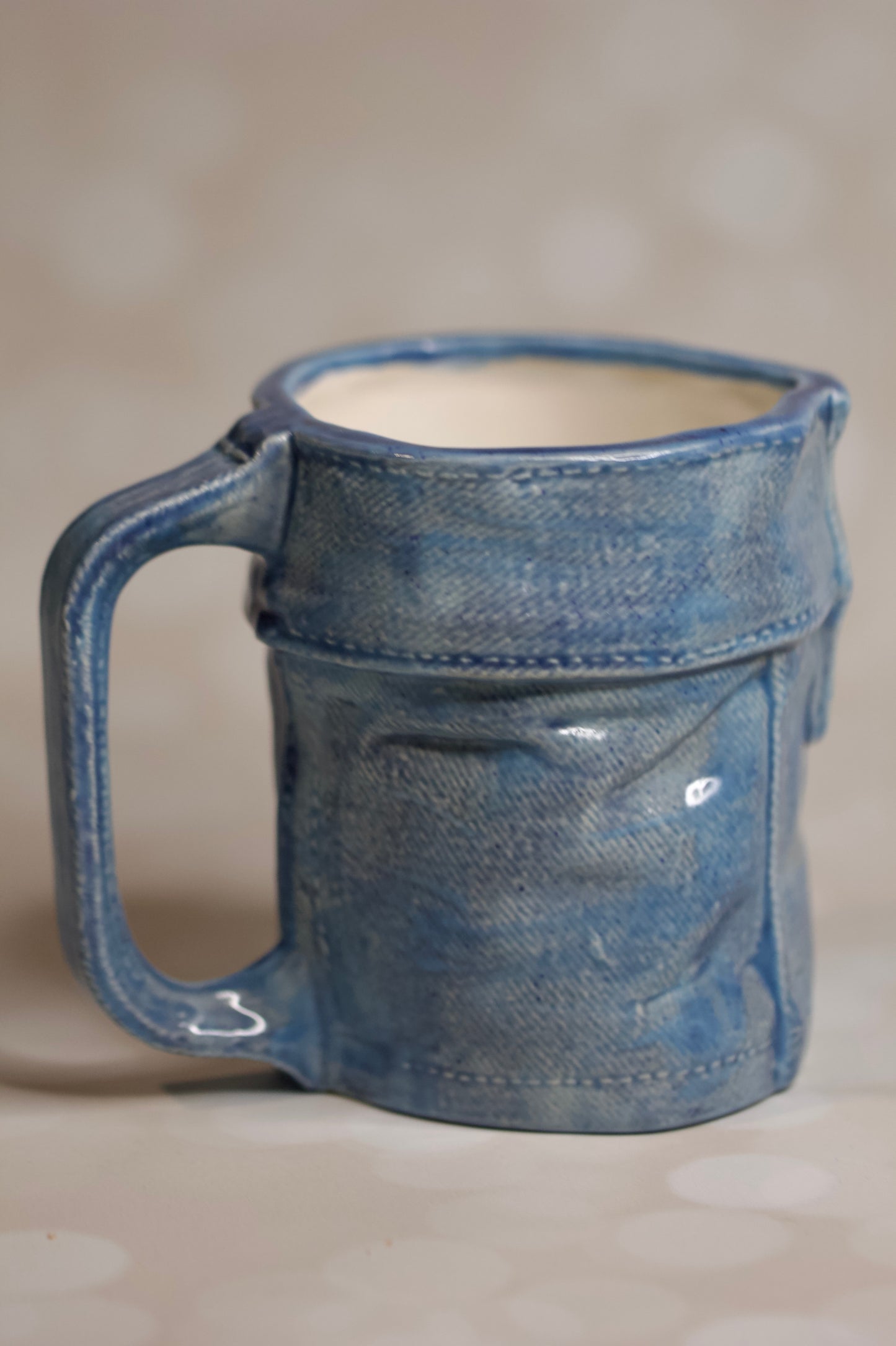 Handmade Jean Mug Ceramic Denim Coffee Mug