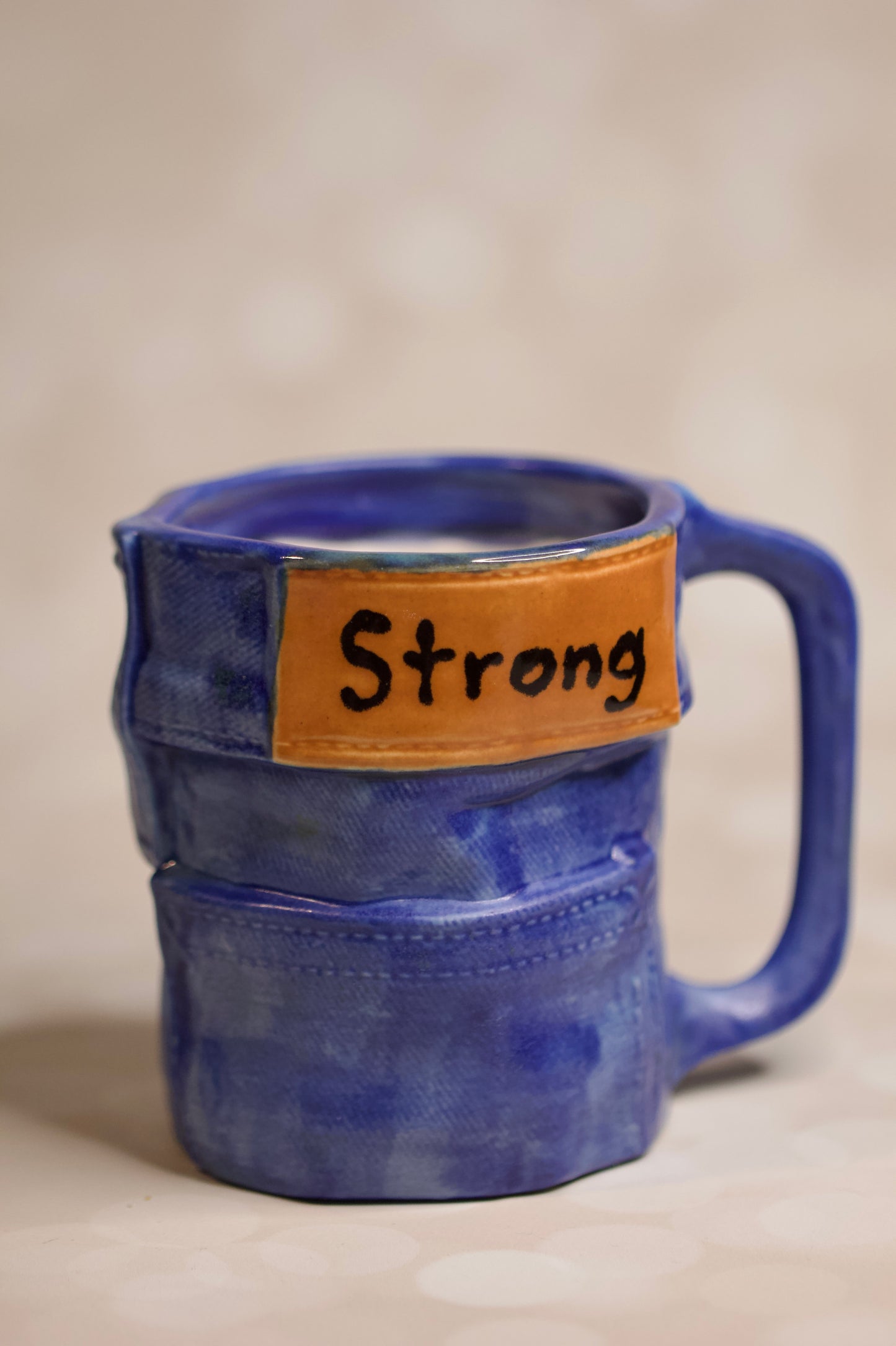 Handmade Jean Mug Ceramic Denim Coffee Mug