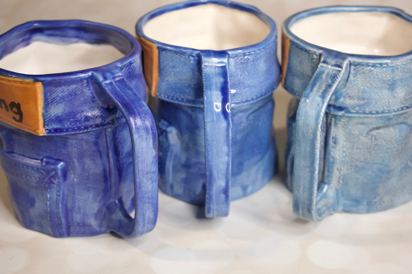 Handmade Jean Mug Ceramic Denim Coffee Mug
